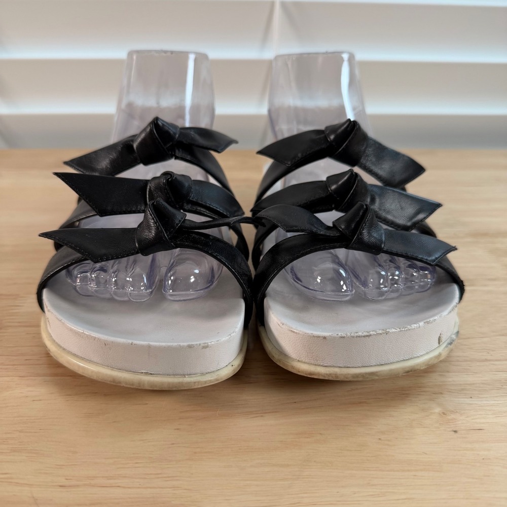 Alexandre Birman Lolita Slide Sandals Womens Black Leather Slip On Comfort - 7.5 - Picture 3 of 10